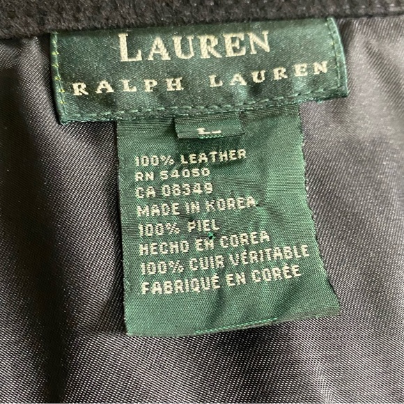 Lauren Ralph Lauren black suede leather jacket Large (b45) - Picture 3 of 3